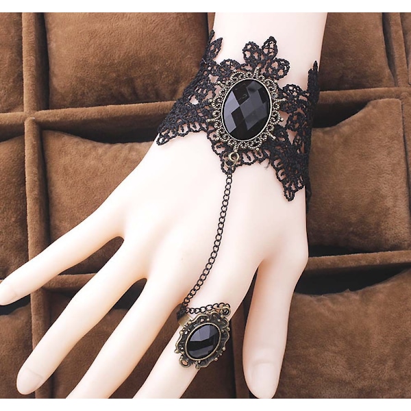 【XiYa store】Elegantti Vintage-prinsessa musta pitsi goottilainen pitsi kaulakoru punk-tyyli kaulakoru viktoriaaninen Lolita-riipus vampyyriketju tyttö