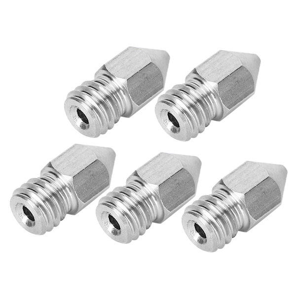 5 dyser i rustfritt stål, ekstruderingsprinthode, 3D-skrivertilbehør 1,75 mm 0,3 mm