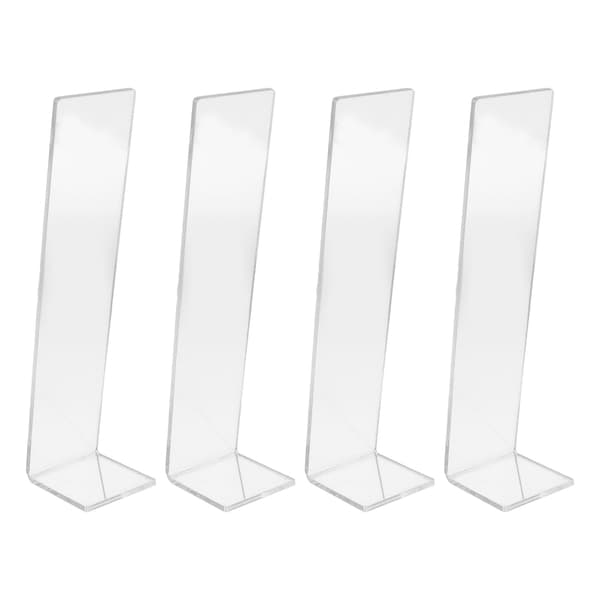 4-pack Akryl Hårklämma Displayställ Transparent Smyckeshållare för Butik
