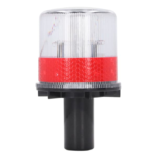 Soldrevet LED Strobe PC Shell Reflekterende Vandtæt Switch Beacon Advarselslys Sikkerheds Strobe
