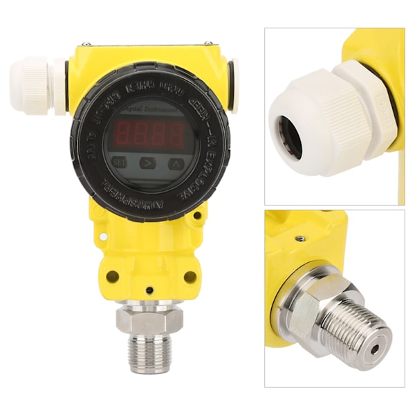 Højpræcisions 4-20mA LCD Digital Eksplosionssikker Tryksensor Transmitter 0 til 1.6Mpa