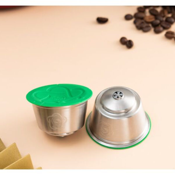 moser för rostfritt stål + återanvändbara kaffekapslar kompatibla med dolce gusto-modeller