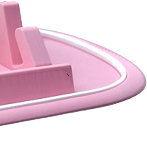 Telefonholder til midtkonsoll, multifunksjonell 2 i 1, sklisikker silikonholdermatte, rosa