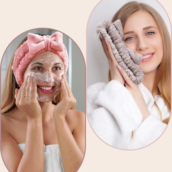Bowknot kasvojenpesuun tarkoitettu sanka set grey
