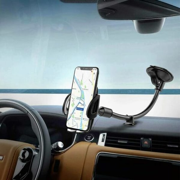 Biltelefonholder Sugekop Bærbar bilholder til forrude med 360° rotation til smartphone, GPS-enheder