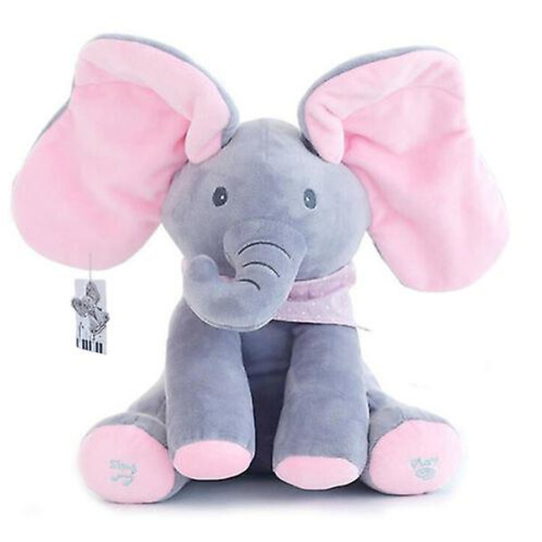 Laulava pehmoelefanttilelu animoitu täytetyt nukke baby Pink