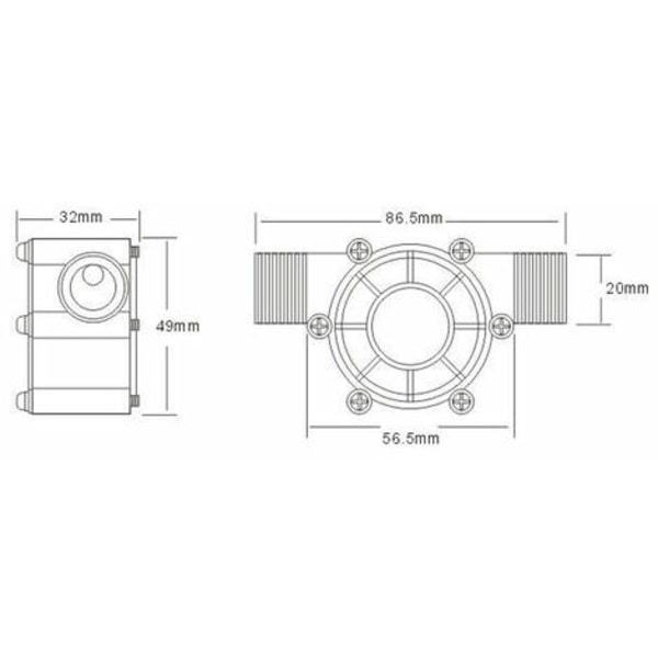 Hydroelektrisk vandstrømspumpe DIY Generator, 12V