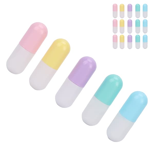20 stk Mini DIY leppepompetuber leppestiftbeholdere kosmetisk oppbevaring