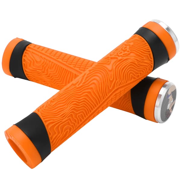 MTB Cykelstyrgreb Silikone Flad Stang Endepropper Orange