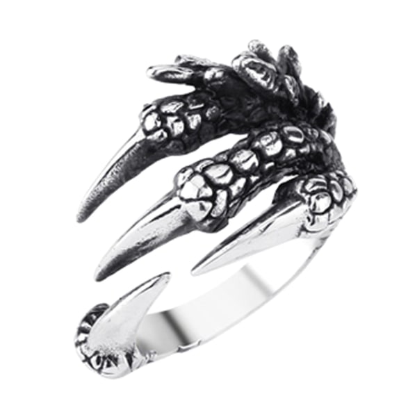 Mode Unisex Titanium Stål Drage Klo Åben Finger Ring Smykker Charm Gave