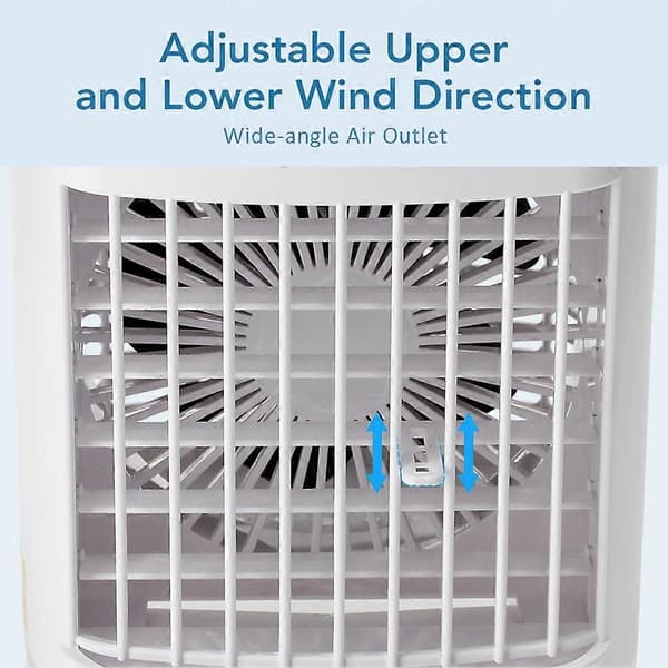 Bordkøleventilator Fire-trins Justerbar USB Mini-Personlig Luftkøler Til Hjem/Kontor White