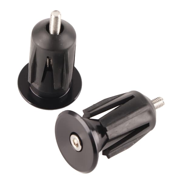 1 par cykel aluminium styrgreb endeprop sort