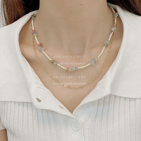 Halsband Sten Sommar Outfit Modesmycken Ac1104