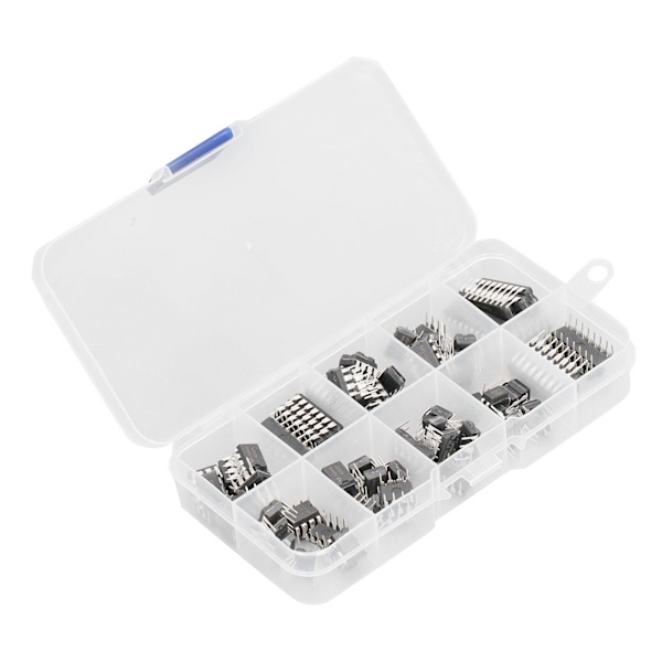 85-delars IC-sortimentssats med 10 olika integrerade kretsar IC-chips för DIY-elektronik