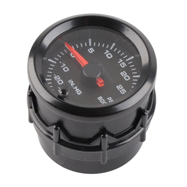 2-i-1 12V Turbo Boost Meter 30 til 30 PSI Trykkmåler Hvitt Lys Universal