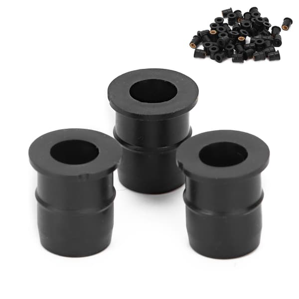 50 st. Gummimutter M6x0.8mm Modifiering för Motorcyklar ATVs Vindrutor Kaross