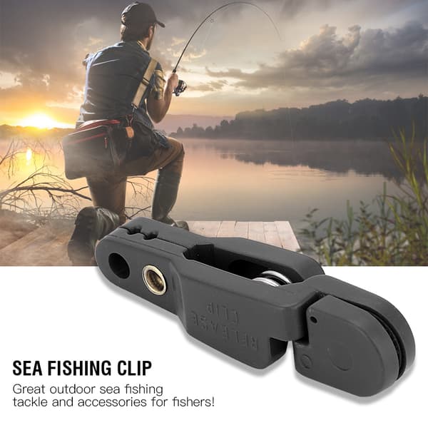 Snap-vapautusklipsi Downrigger Power Grip -laitteeseen, musta