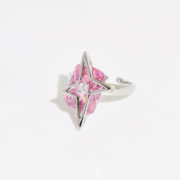 Ring Zirkon Justerbara Modesmycken Ac7084 C085
