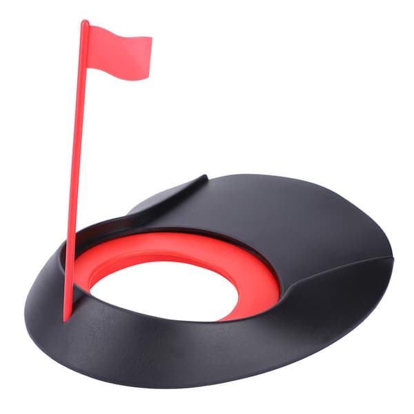 Golf Putting Cup Hole -harjoitteluväline, lippusetti, sisä- ja ulkokäyttöön, punainen