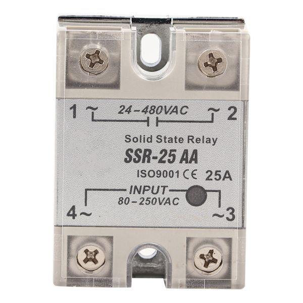 SSR25 AA 25A Solid State Relæ Modul AC Input 80 250V AC Output 24 480V