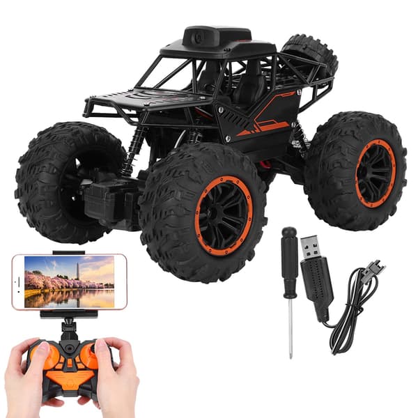 1:18 RC-auto WIFI-kameralla - Musta