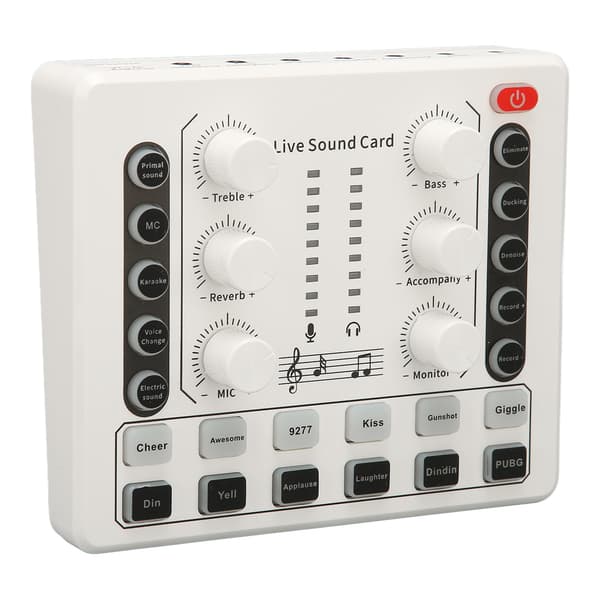 Live Lydkort Multiple Voice Effects Mini Mixer Board til Streaming Home KTV