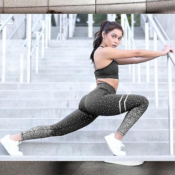 Naisten muoti korkeavyötäröiset jooga- fitness Black S