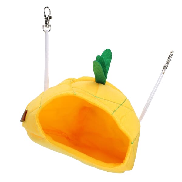 Gyllene Hamster Varm Hängande Säng Vinter Sovkoja Litet Djur Lekhus Ananas Design