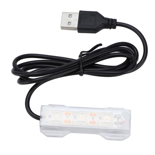 USB-driven akvarium LED-lampa röd plastfiskbehållare för vattenväxter