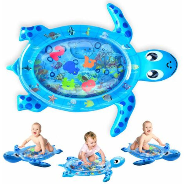 Uppblåsbar baby Sköldpadda Big Belly Time Mat Läcksäker havsvattenmatta Flerfärgad baby för tidig spädbarnsutveckling