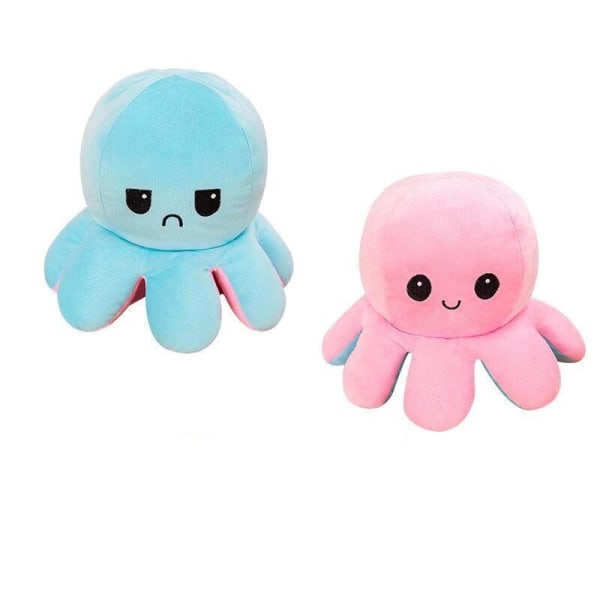 Doll Flip Octopus (Lyseblå + Pink 50 cm)
