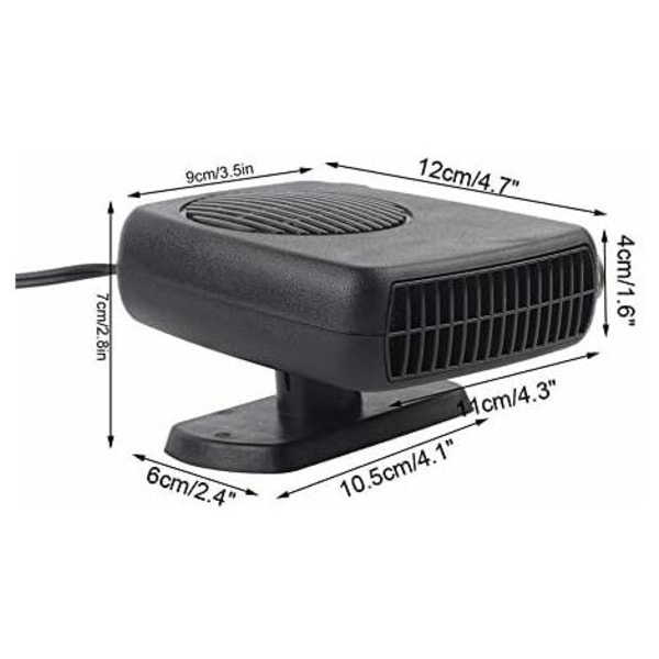 Bil automatisk køleblæser 12V 150W bærbar 2 i 1 keramisk defroster blæser Universal til de fleste biler