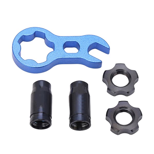 RISK 7 Titanium Alloy Cykel Presta Ventil Lås Hårdhed Dækventil Låsemøtrik Sæt Sort