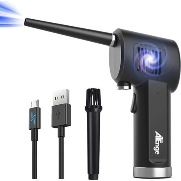 Trykluftspray, kraftfuld elektrisk støvsuger, elektrisk luftstøver 33000 RPM, med USB-kabel og rensebørste, til Co