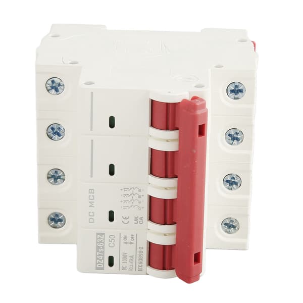 4P Mini Strømbryter 6000A Brytekapasitet Solcelle PV System DC1000V 50A