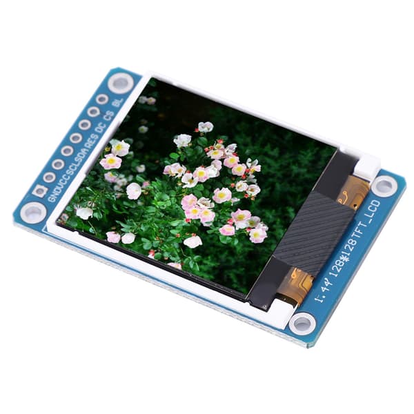 1,44 tuuman TFT LCD -näyttö 128RGB x 128 resoluutio Serial Peripheral Interface Arduinoon