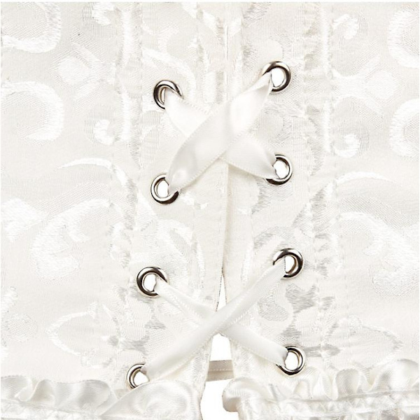 Jacquard-liivit, olkaimeton korsetti White XS