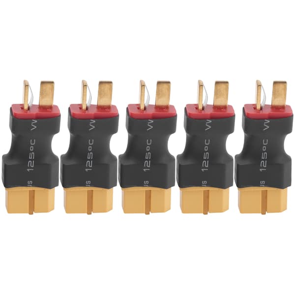 RC Plane Battery Adapter - 5st T-Type hankontakt till XT60 honkontaktkopplingar, inga kablar
