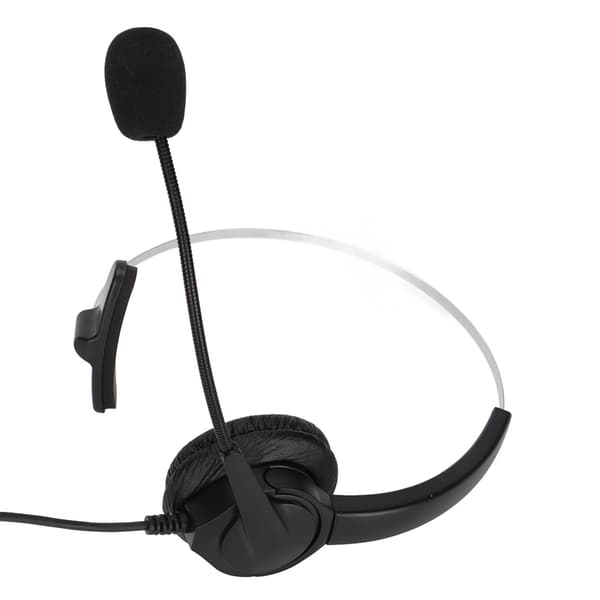 Mono Støjreducerende Call Center Headset 3.5mm Stik Computer On Ear Hovedtelefoner til Online Kurser