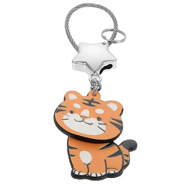 1kpl Suloinen Tiger Avaimenperä Riipus Pieni Hieno Avaimenperä Riippuva Decor Avaimenperä Tiger Riipus 5.5X4.6CM Metal