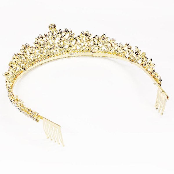 Krone Ornament Brude Bryllupstilbehør Simpel Legering Diamantbesat Brude galvaniseringskjole