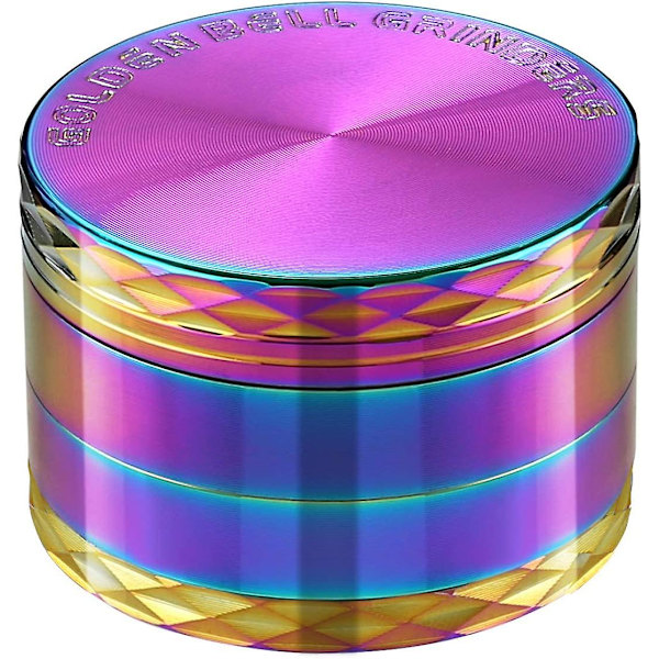 2" (5 cm) 4 stykke zinklegering urtekrydderimaskine - farverig med diamantformede dekorationer