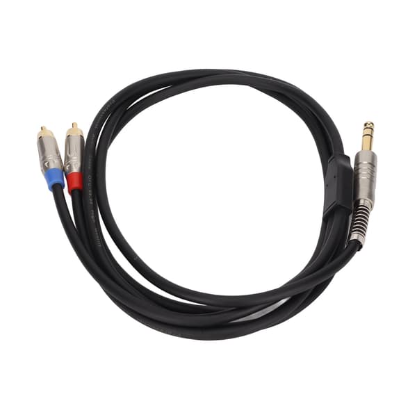 1 4 Tommer TRS Han til Dobbelt RCA Kabel 6 35mm til 2 RCA Mikrofon Splitter Kabel 5 9 Fod