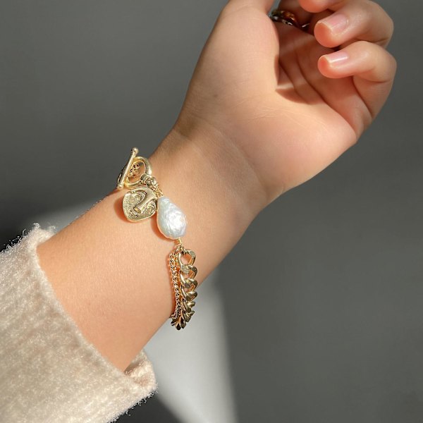 Armband Baroque Pearl Daily Outfit Metallic Element B1520
