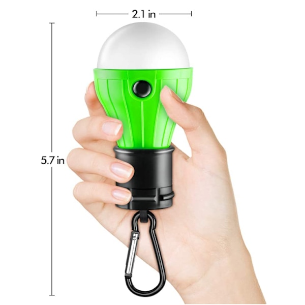 Bärbar LED campingljus, orkanklämma utomhusljus, 4 st
