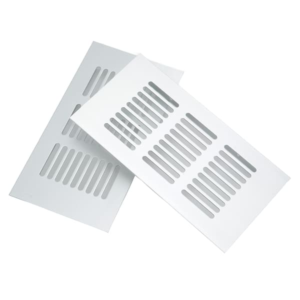 Aluminiumslegering Sølv Rektangulær Ventilationsrist Dækning 80x150mm 3.14x6in til Skab RV Camper Varmeafledning