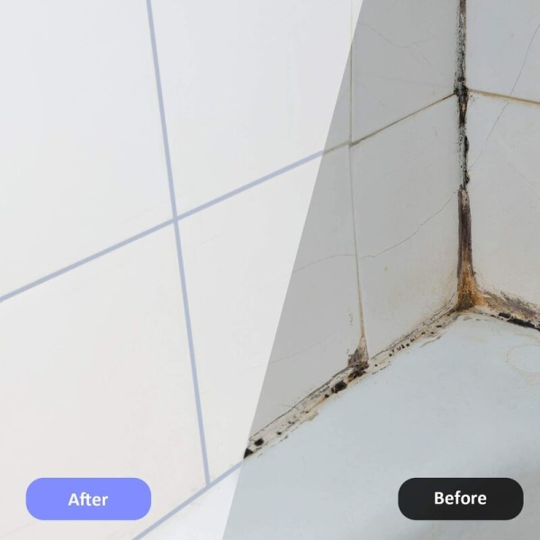 Flisefugepen Wall Grout Restorer Pen Repair Marker Grout Filler Pen til vægfliser restaurering Badeværelsesgulv (Lys gr.