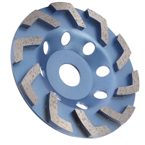 Blå 125 mm diamantslibeskive til beton og cement