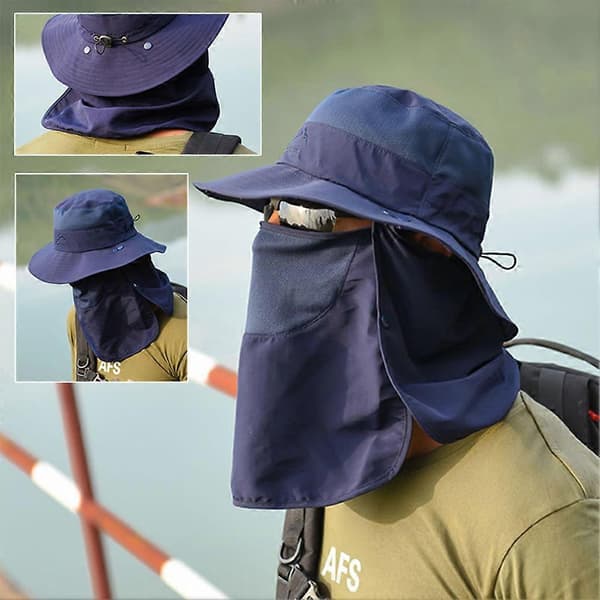 Solhat til kvinder mænd Bløde ansigtsskygger Solcremehat til strandferie Dark Grey