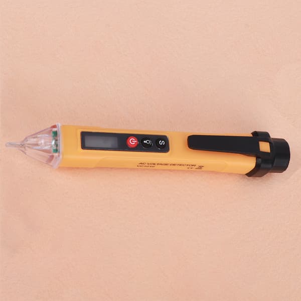 Berøringsfri spændingstester pen AC 12 1000V Digital elektrisk tester gul sort